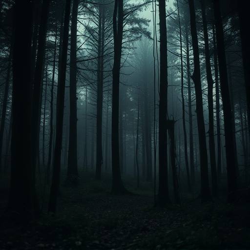 Image from the drama series 'Crimson Creek', featuring a tense scene in a forest.